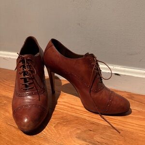 Cole Haan Brown Lace-Up Heels